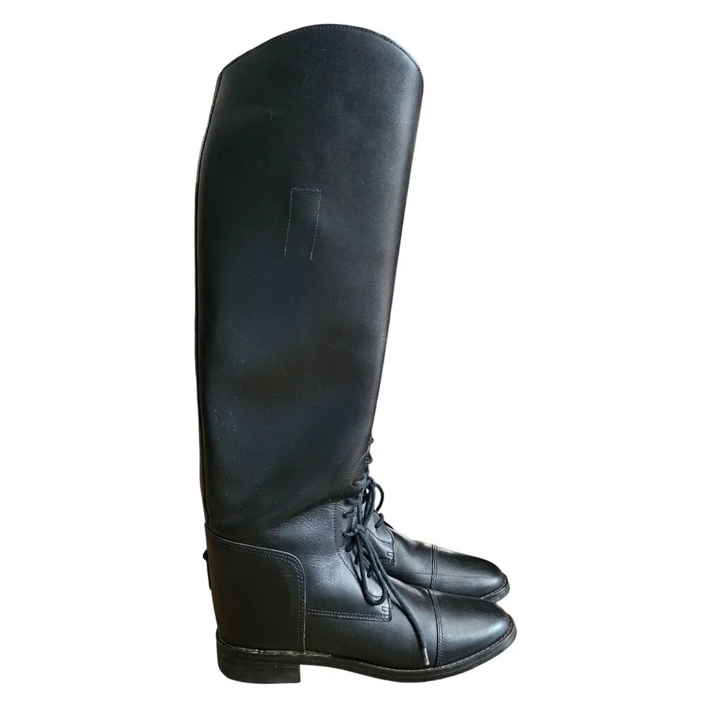 Cavalier‎ Amazonas Black Leather Equestrian Riding Boots Lace-Up Womens 6.5